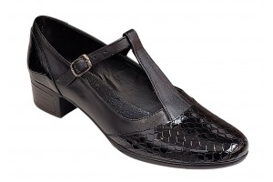 Pantofi dama cu bareta eleganti din piele naturala Croco P18CTCRN